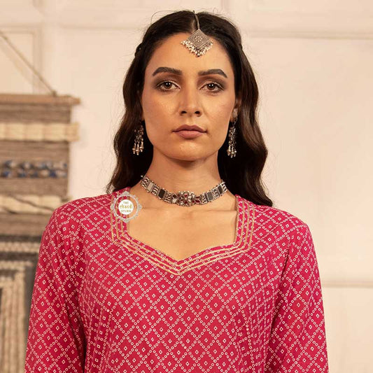 Sterling Silver Soulful Sheesha Rajwada Choker