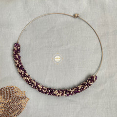 Rustic Romance Amethyst-Pearl Wire Hasli