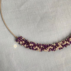 Rustic Romance Amethyst-Pearl Wire Hasli