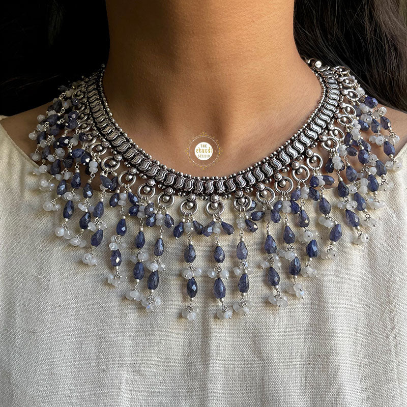 Sterling Silver Incredible Iolite Necklace