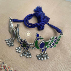 Majestic Peacock Statement Afghan Necklace