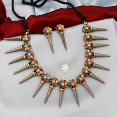 Scoops Of Nostalgia : Navratna Delight Necklace Set