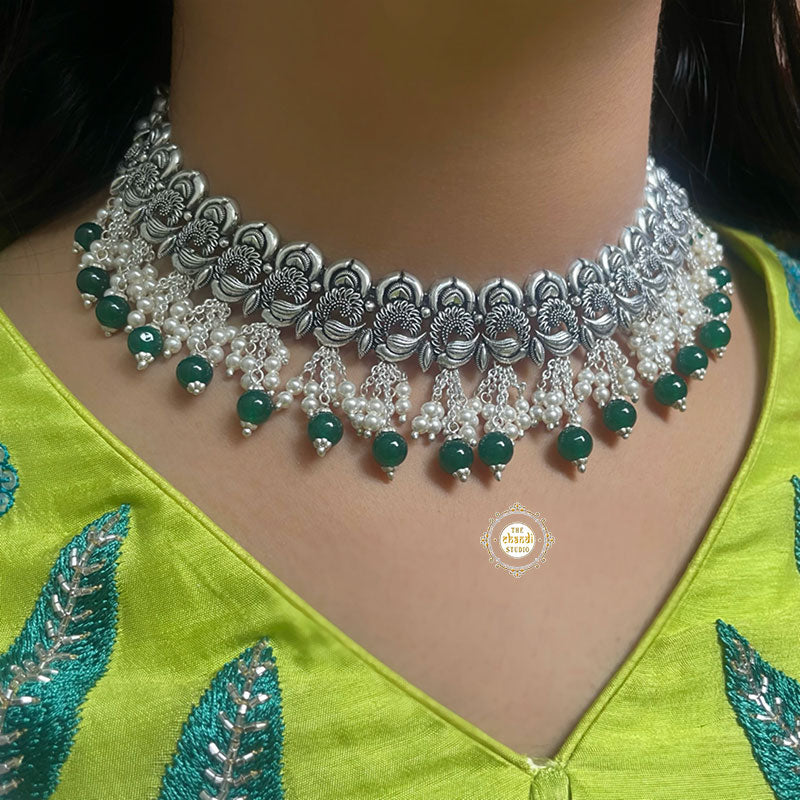 Utsav Exquisite Drop Necklace With Earring