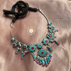 Turquoise Overload Necklace With Earring