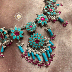 Turquoise Overload Necklace With Earring