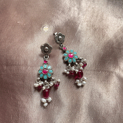 Summertime Turquoise- Ruby Chitai Necklace Set