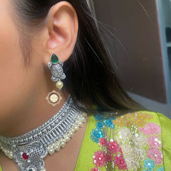 Utsav Exquisite Chic Choker With Earring Set