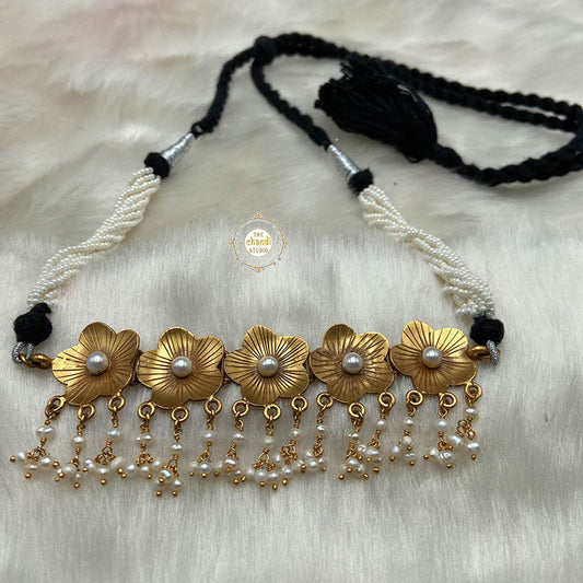 Full Gold Jasmine Pearls Of Joy Necklace