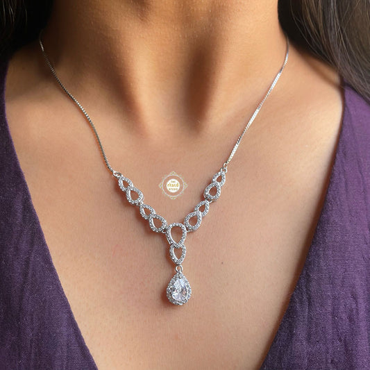 Sterling Silver Sparkling Treasure Fairytale Drop Necklace Set