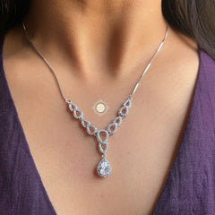 Sterling Silver Sparkling Treasure Fairytale Drop Necklace Set