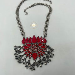 Afghan Glass Lotus Necklace