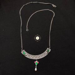 Kundan Crescent Rawa Necklace