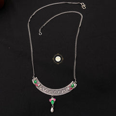 Kundan Crescent Rawa Necklace