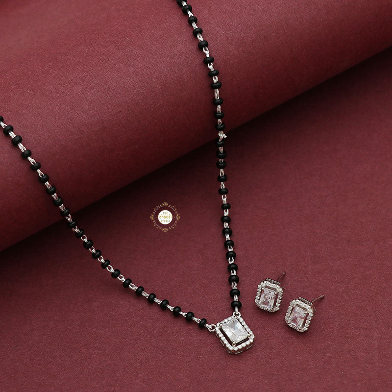 Sparkling Treasure Mangalsutra Necklace Set With Earrings