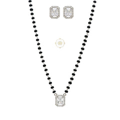 Sparkling Treasure Mangalsutra Necklace Set With Earrings