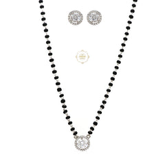 Sparkling Treasure Mangalsutra Necklace Set With Earrings