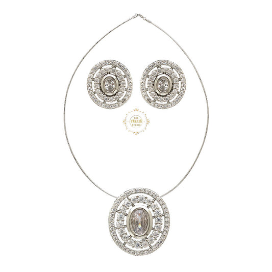 Sparkling Treasure Oval Hasli Earring Set