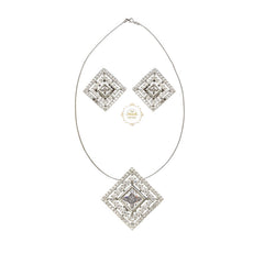 Sparkling Treasure Square Hasli Earring Set