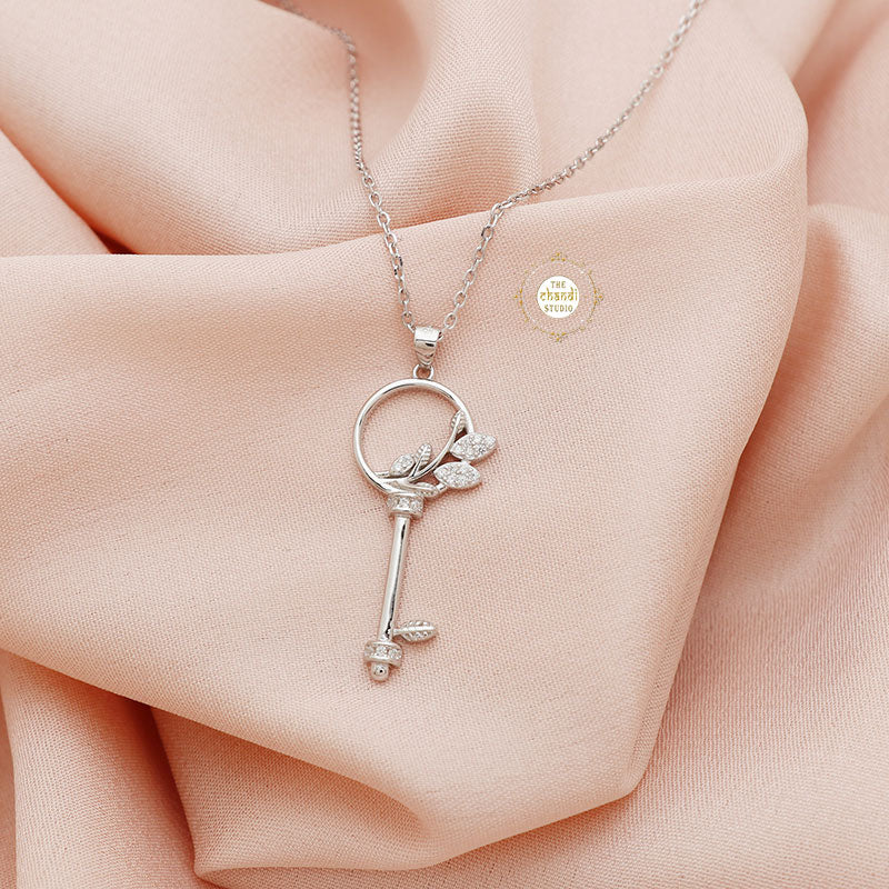 Sparkling Treasure Key Necklace