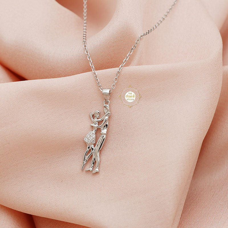 Sparkling Treasure Dancing Couple Necklace