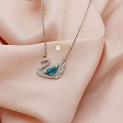 Sparkling Treasure Swan Necklace