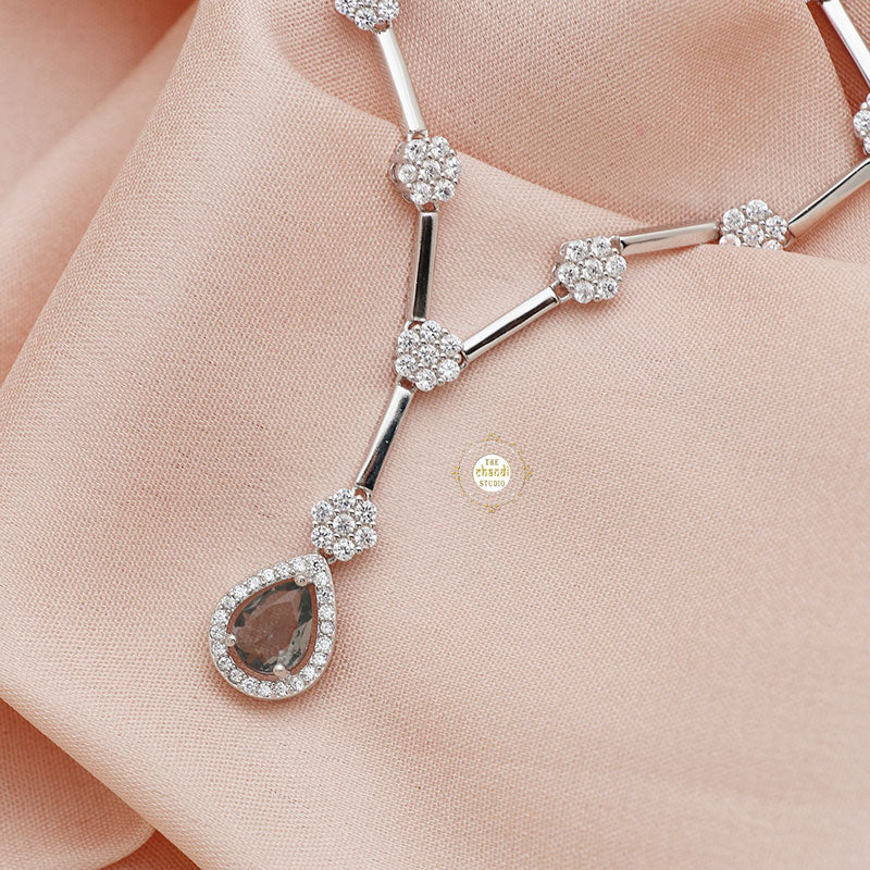 Sparkling Treasure Pear Cut Necklace