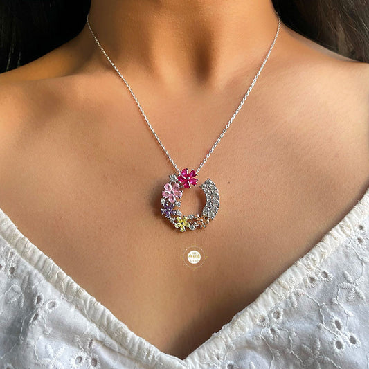 Sparkling Treasure Colorful Floral Necklace