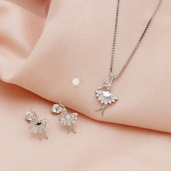 Sparkling Treasure Dancing Girl Necklace Set