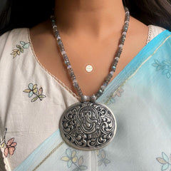 Utsav Ganesh Labradorite Necklace