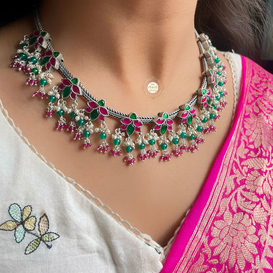 Muhurat Kundan Lotus Necklace Set