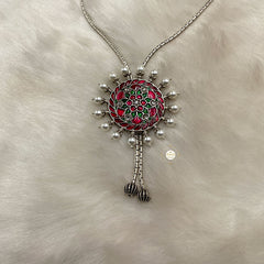 Floral Kundan Chain Necklace