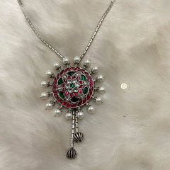 Floral Kundan Chain Necklace