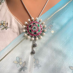 Floral Kundan Chain Necklace