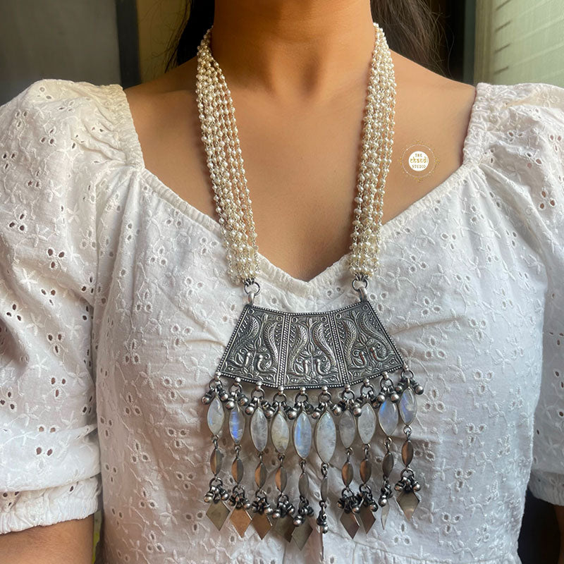 Utsav Peacock Ghungroo Necklace