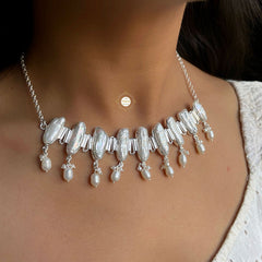 Mother Of Pearls Necklace Set