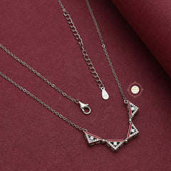 Sparkling Silver Magnetic Shape Shifting Box Necklace