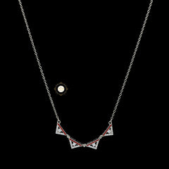 Sparkling Silver Magnetic Shape Shifting Box Necklace