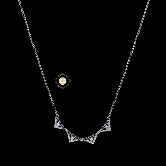 Sparkling Silver Magnetic Shape Shifting Box Necklace