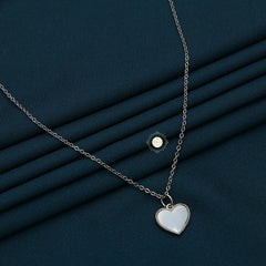 Sparkling Silver Heart Necklace