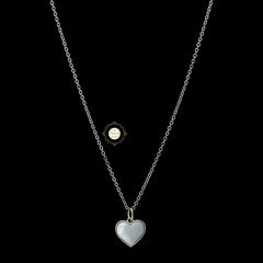 Sparkling Silver Heart Necklace