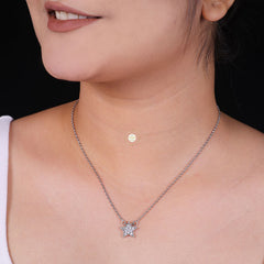 Sparkling Silver Mini Star Necklace