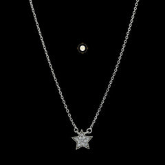 Sparkling Silver Mini Star Necklace