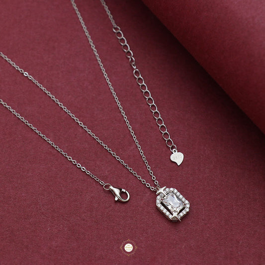 Sparkling Silver Cascade Necklace