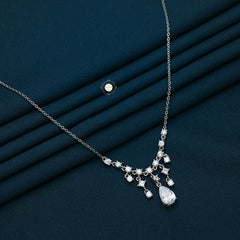 Sparkling Silver Celestial Necklace