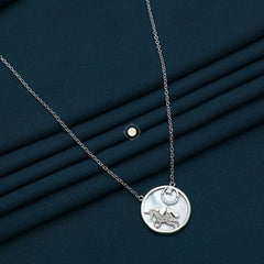 Sparkling Silver Unicorn Necklace