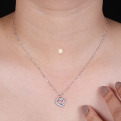 Sparkling Silver Heartfelt Necklace