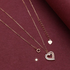 Sparkling Silver Heartfelt Necklace