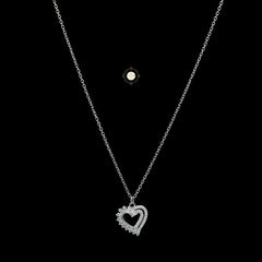 Sparkling Silver Heartfelt Necklace