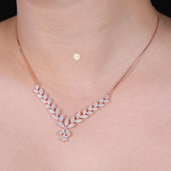 Sparkling Silver Secret Garden Necklace With Earring