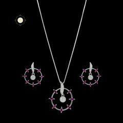 Sparkling Silver Treasure Necklace Set